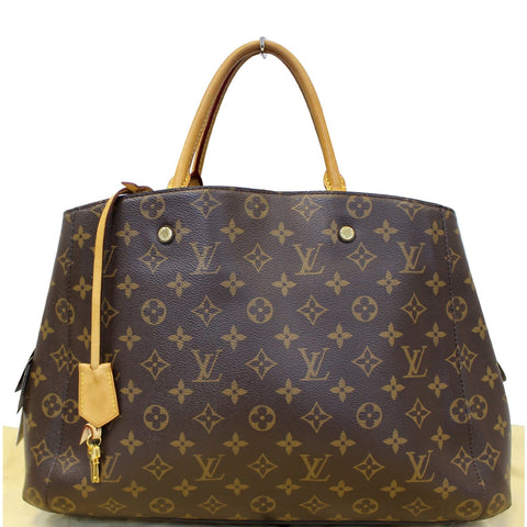 LOUIS VUITTON Montaigne GM Monogram Canvas Shoulder Handbag-US