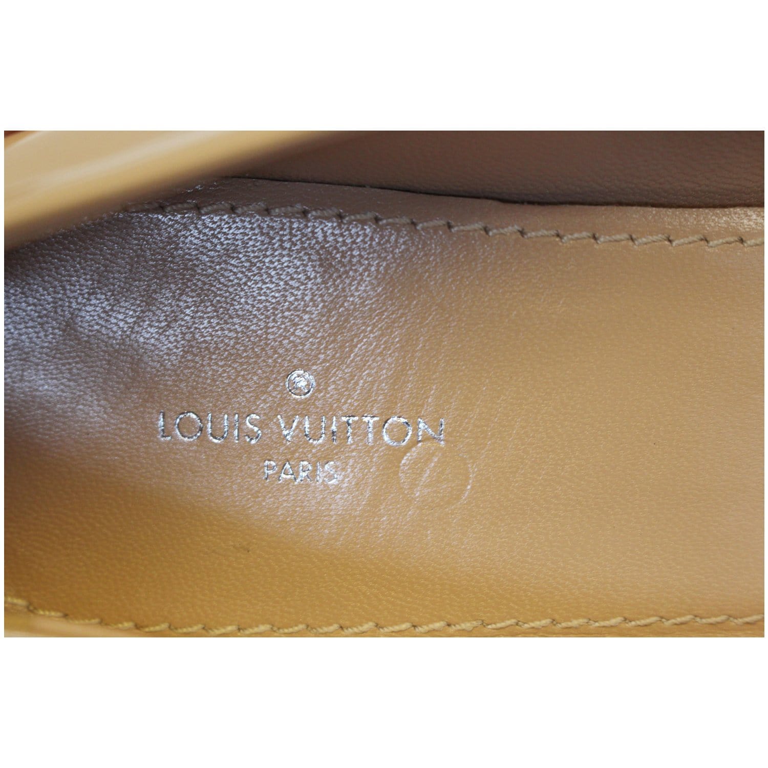 LOUIS VUITTON, shoes, Madeleine monogram pattern buckle in gold