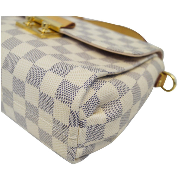 LOUIS VUITTON Croisette Damier Azur Shoulder Crossbody Bag White