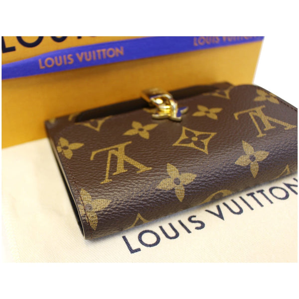 LOUIS VUITTON Flower Lock Monogram Canvas Wallet Black-US