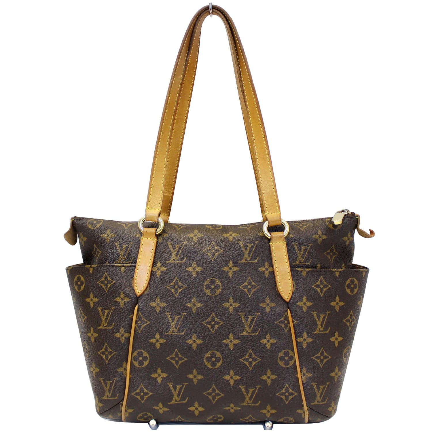 Totally cloth handbag Louis Vuitton Brown in Cloth - 25259656