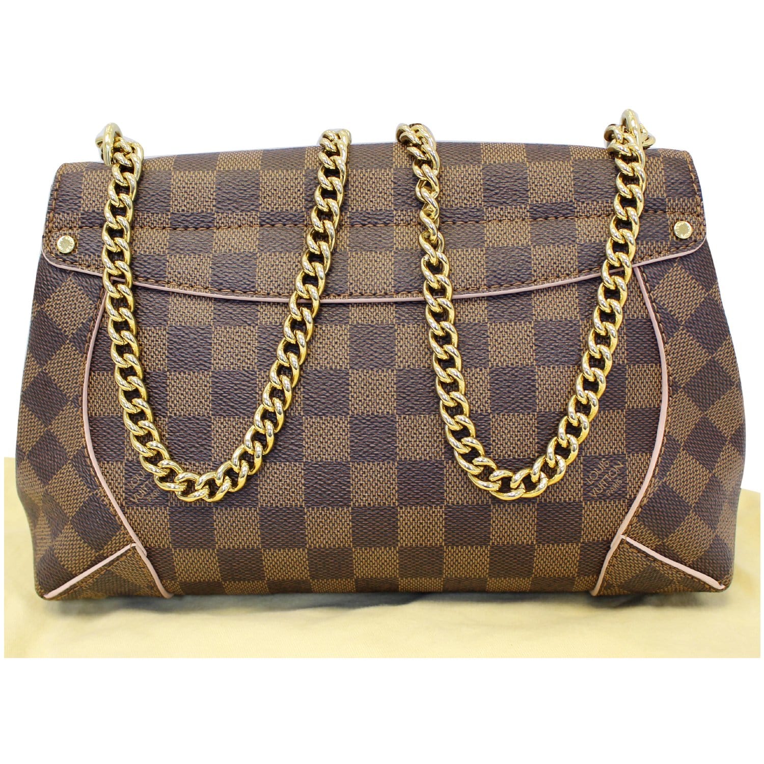 Used Twice! Louis Vuitton Damier Ebene Daily Pouch Clutch Rose