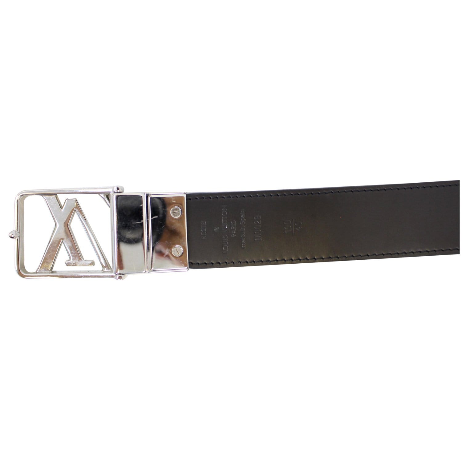 Leather belt Louis Vuitton Grey size 100 cm in Leather - 22921640