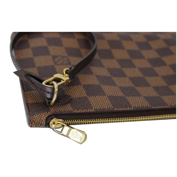 LOUIS VUITTON Pochette Wristlet Pouch Damier Ebene Neverfull GM Brown