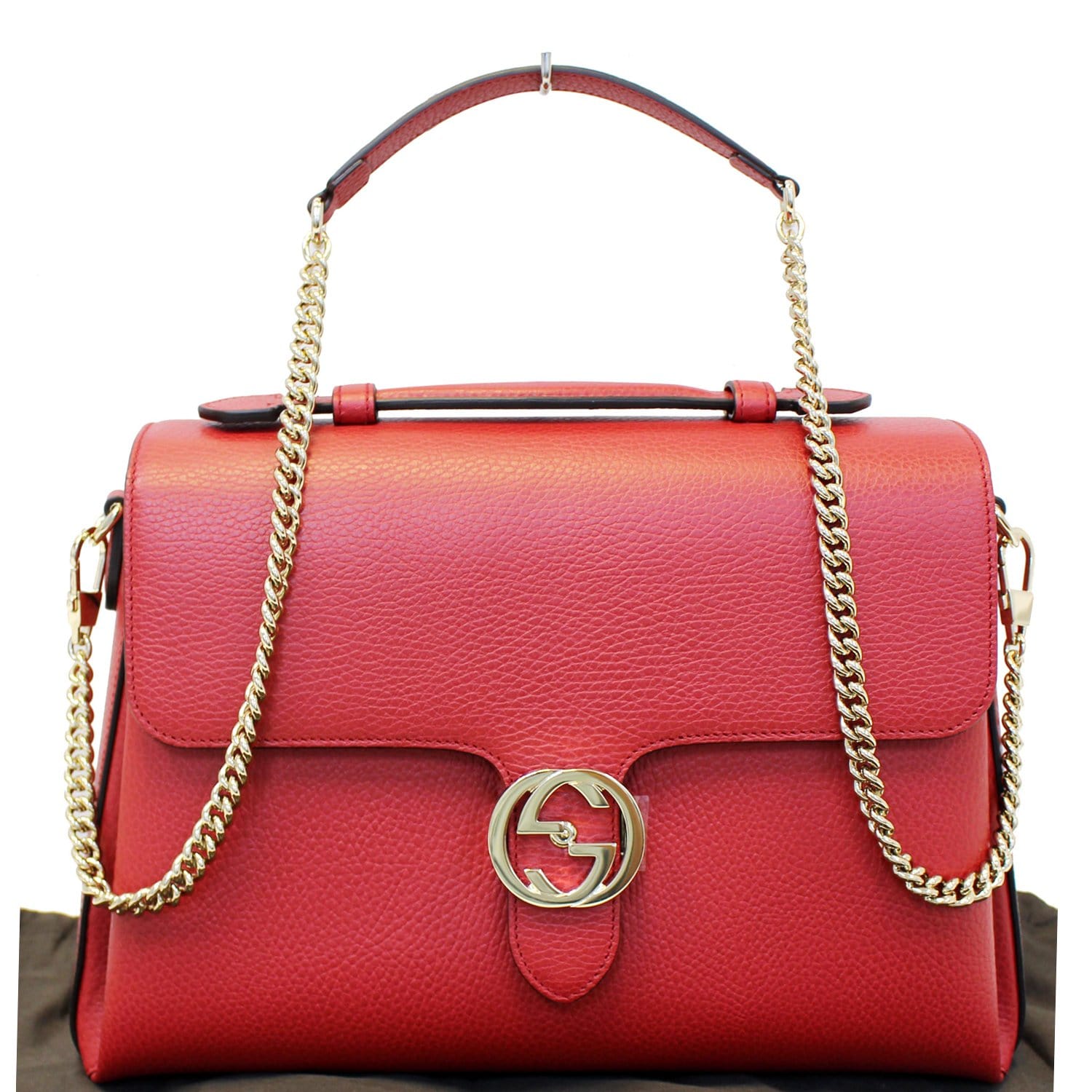 Gucci Interlocking G Handbag Small Red in 2023