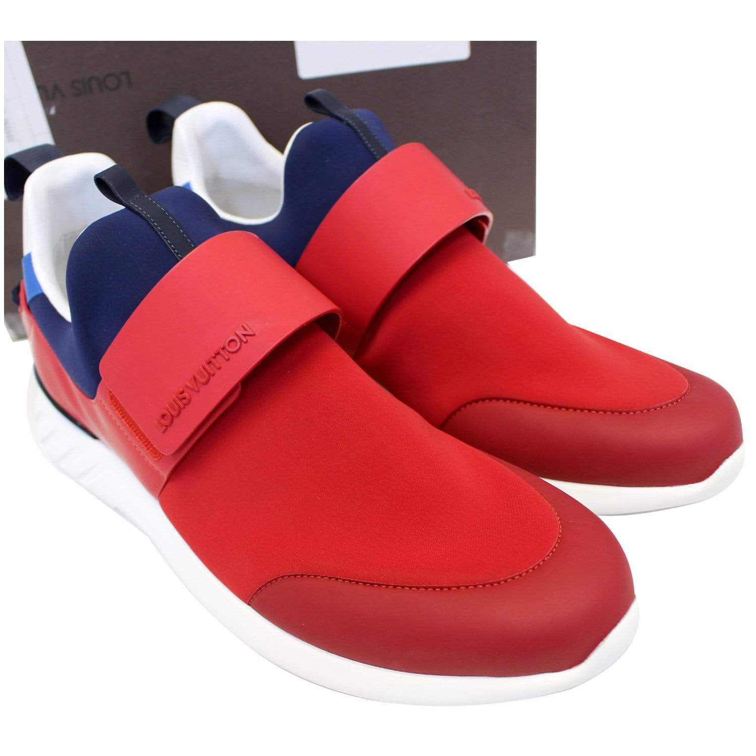 LOUIS VUITTON America's Cup red and navy trainers – Loop Generation