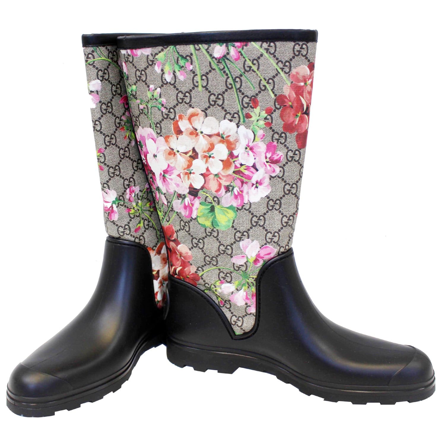Gucci Prato GG Monogram Canvas Rain Boots Size 9