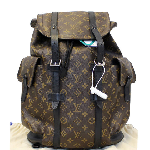 LOUIS VUITTON Christopher PM Monogram Macassar Canvas Backpack Bag-US