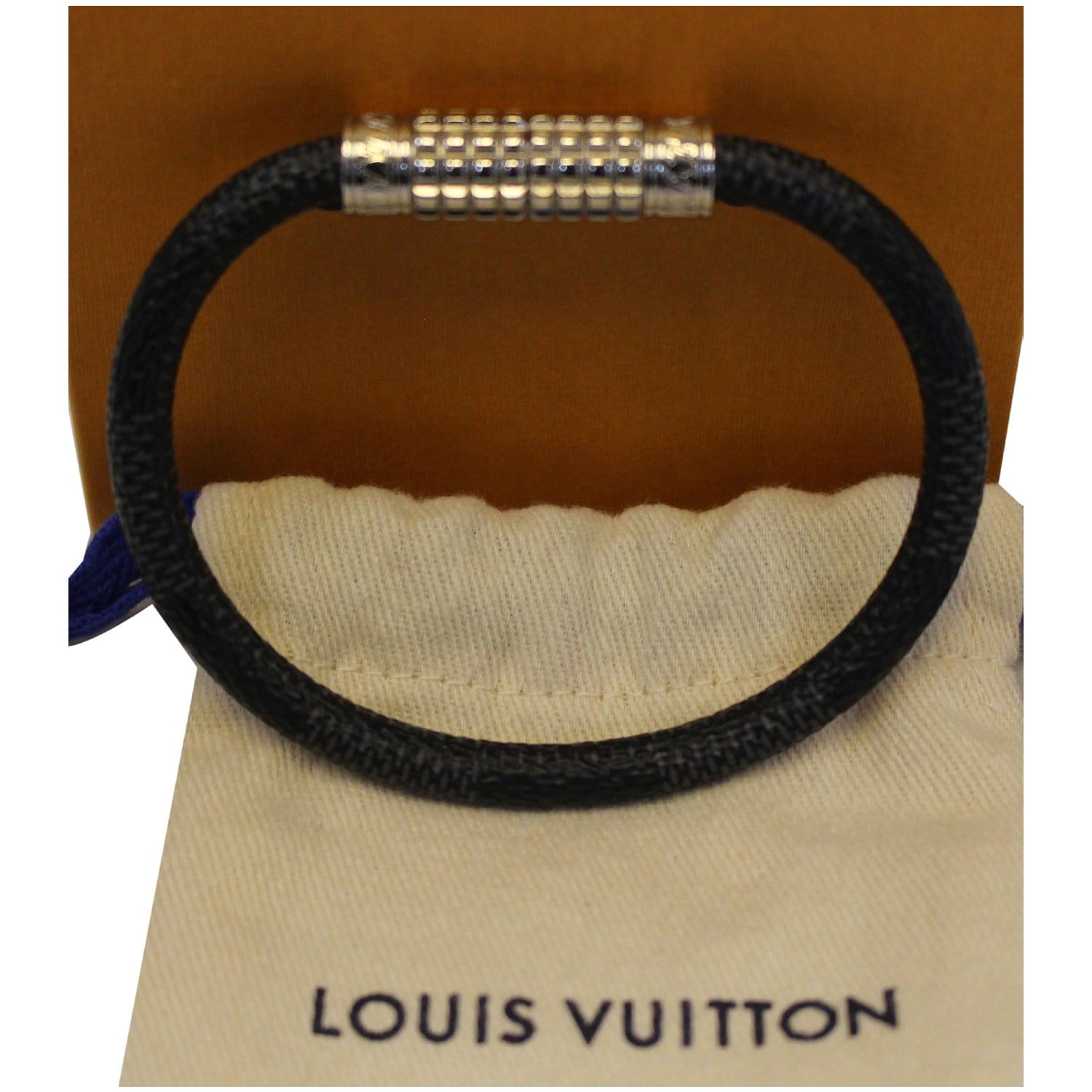 LOUIS VUITTON Damier Graphite Keep It Bracelet 19 1287923