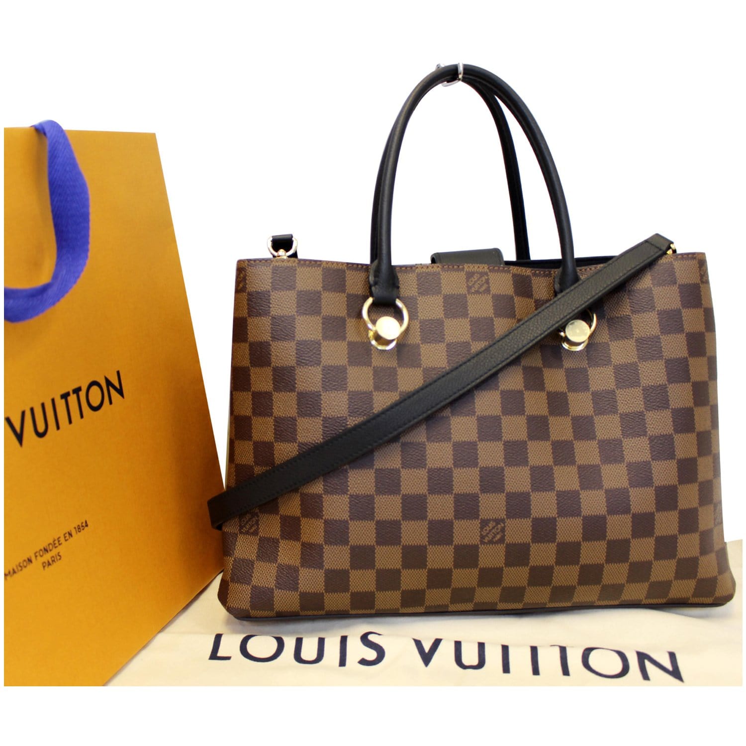 Louis Vuitton Damier Ebene Riverside Tote, Louis Vuitton Handbags