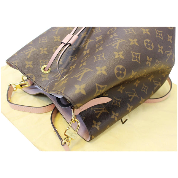 LOUIS VUITTON Neonoe Monogram Canvas Shoulder Bag Rose Ballerine