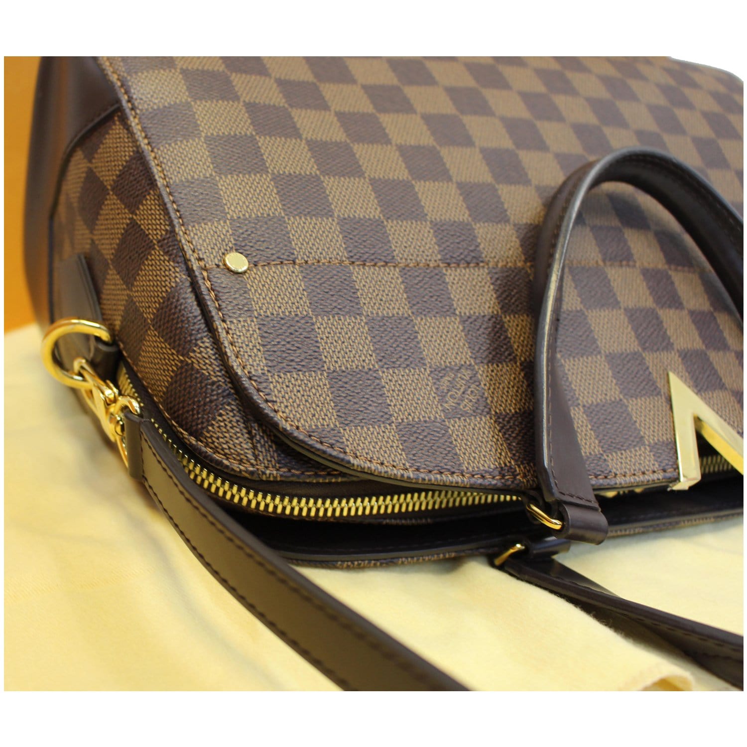 LOUIS VUITTON Kensington Bowling Damier Ebene Shoulder Bag Brown-US