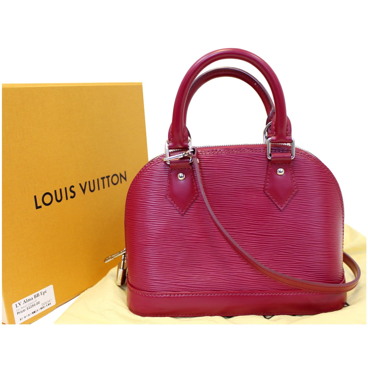 Louis Vuitton, Bags, Louis Vuitton Red Epi Leather Alma Bb Crossbody