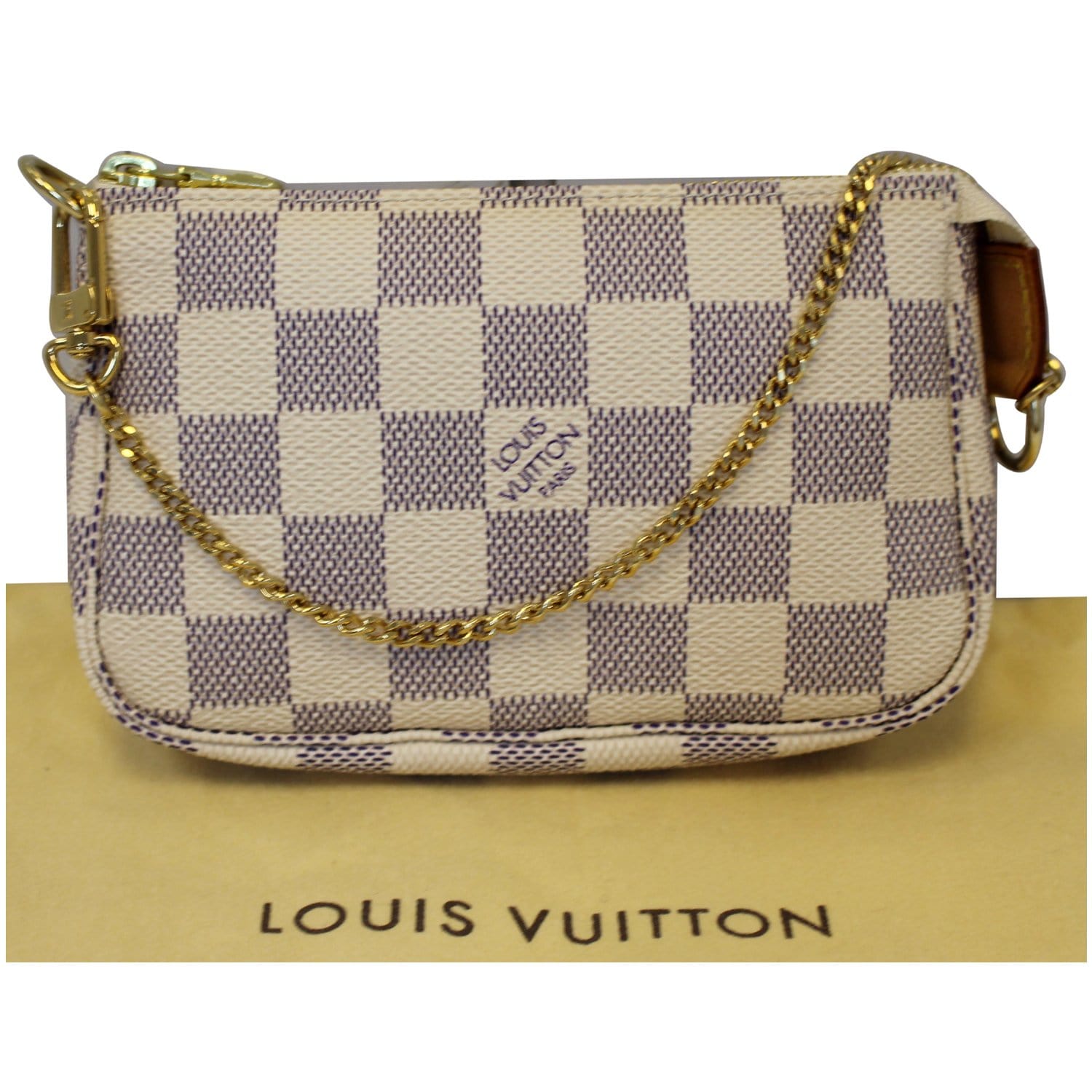 Louis Vuitton 2008 Pre-owned Damier Azur Mini Pochette Accessoire Handbag - White