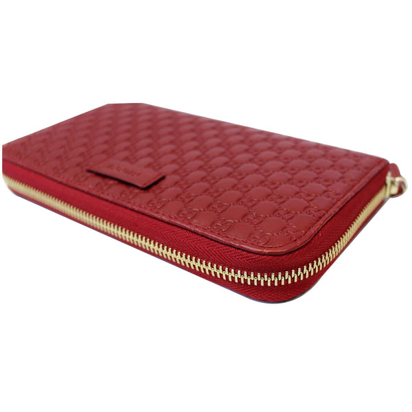 Gucci Wallet Leather Micro GG Guccissima Zip- corner