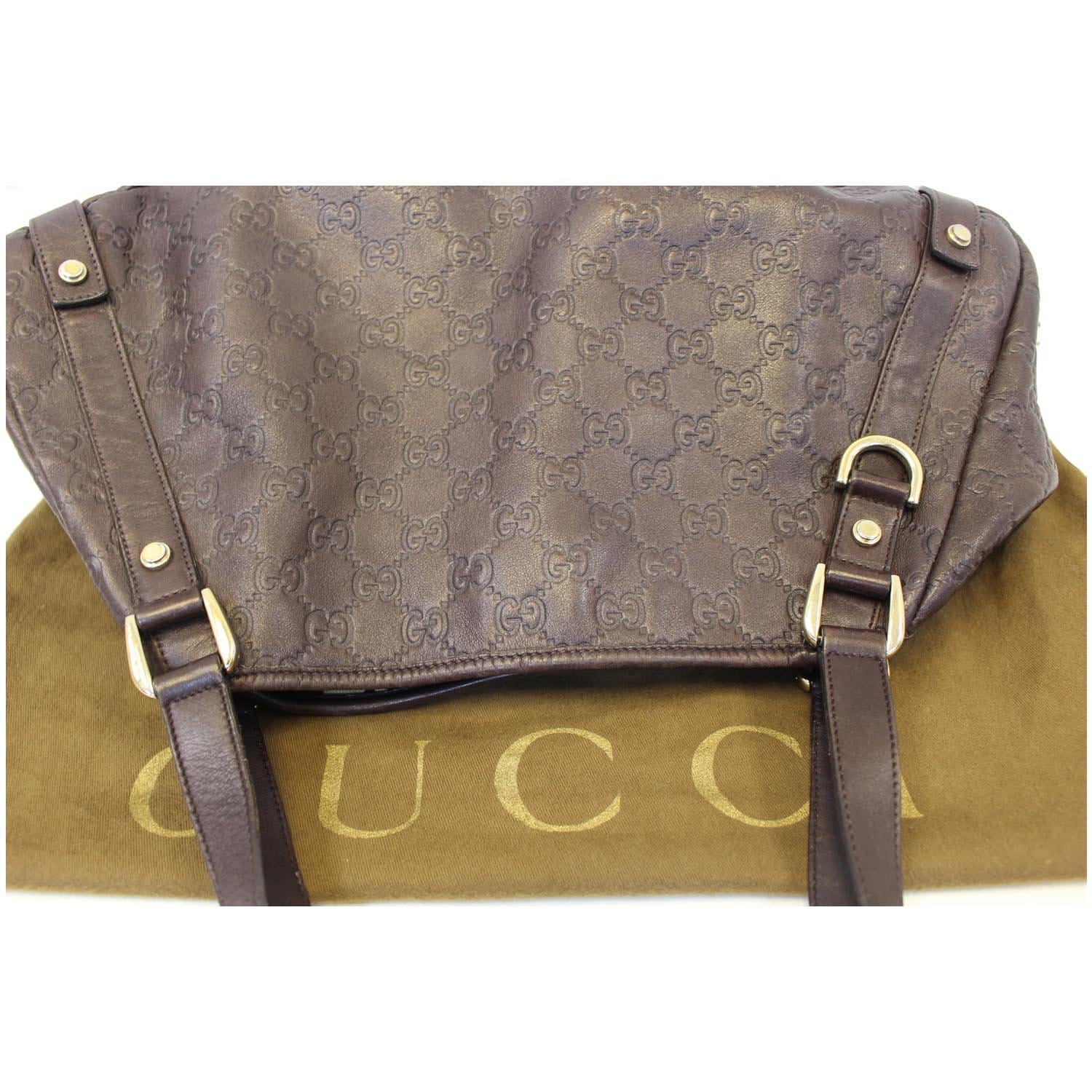 AUTH Gucci Abbey Shoulder Bag Leather Brown 189835 P1502AY410