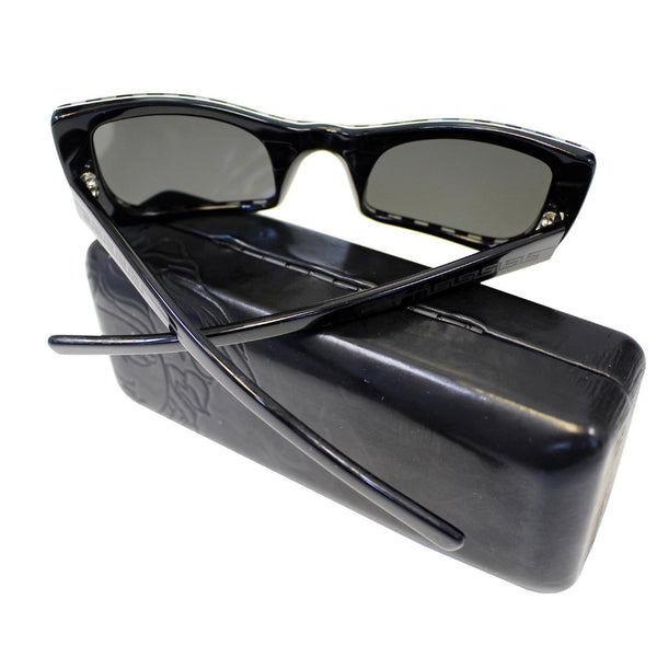 Versace Black and White Stripes Sunglasses -Back View