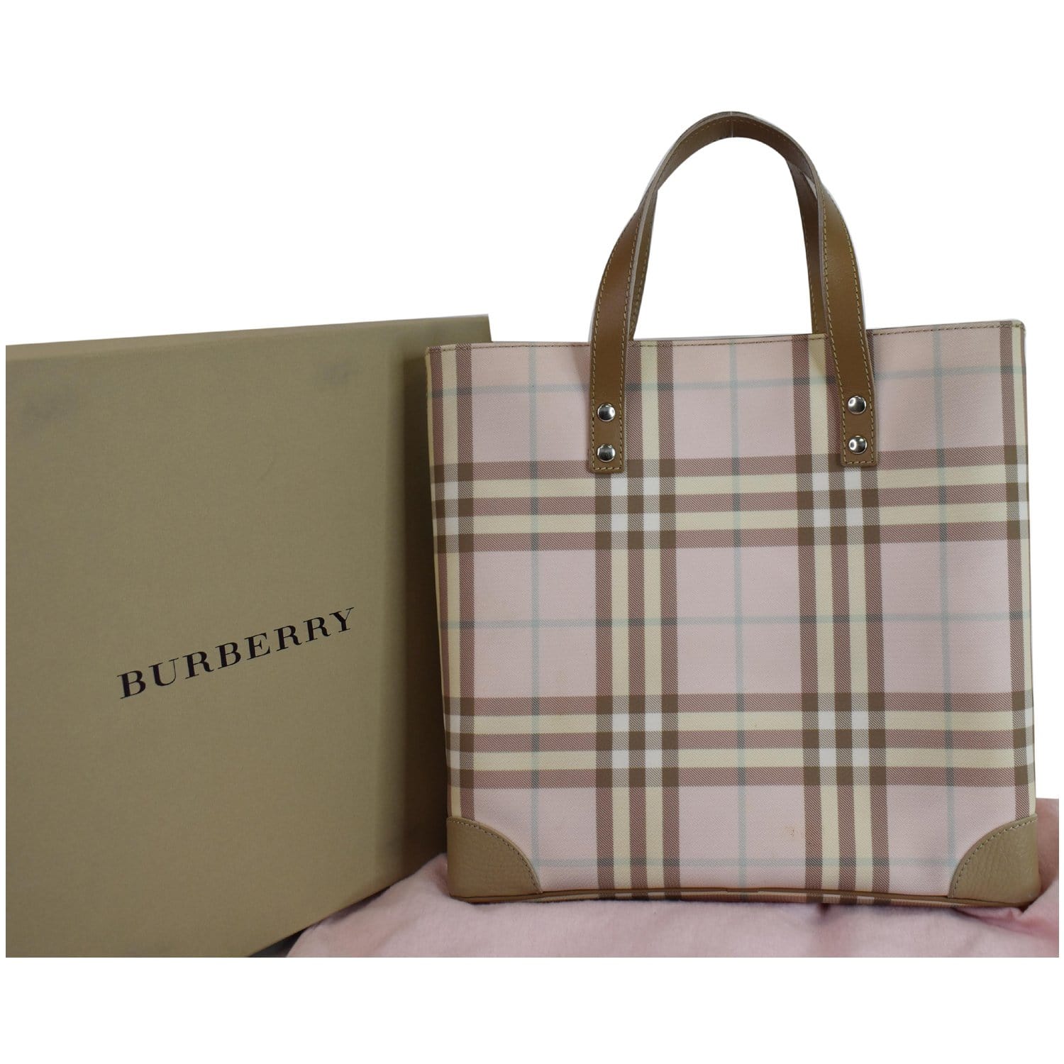 Burberry, Bags, Authentic Pink Plaid Burberry London Bag