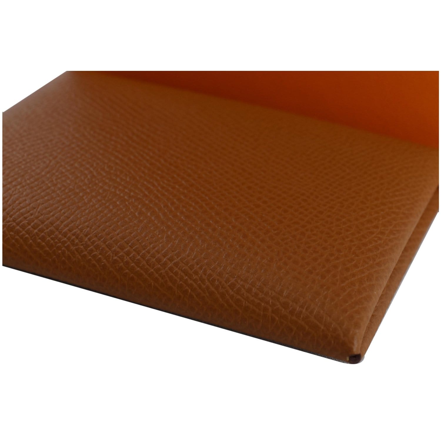 Calvi leather card wallet Hermès Brown in Leather - 34035492