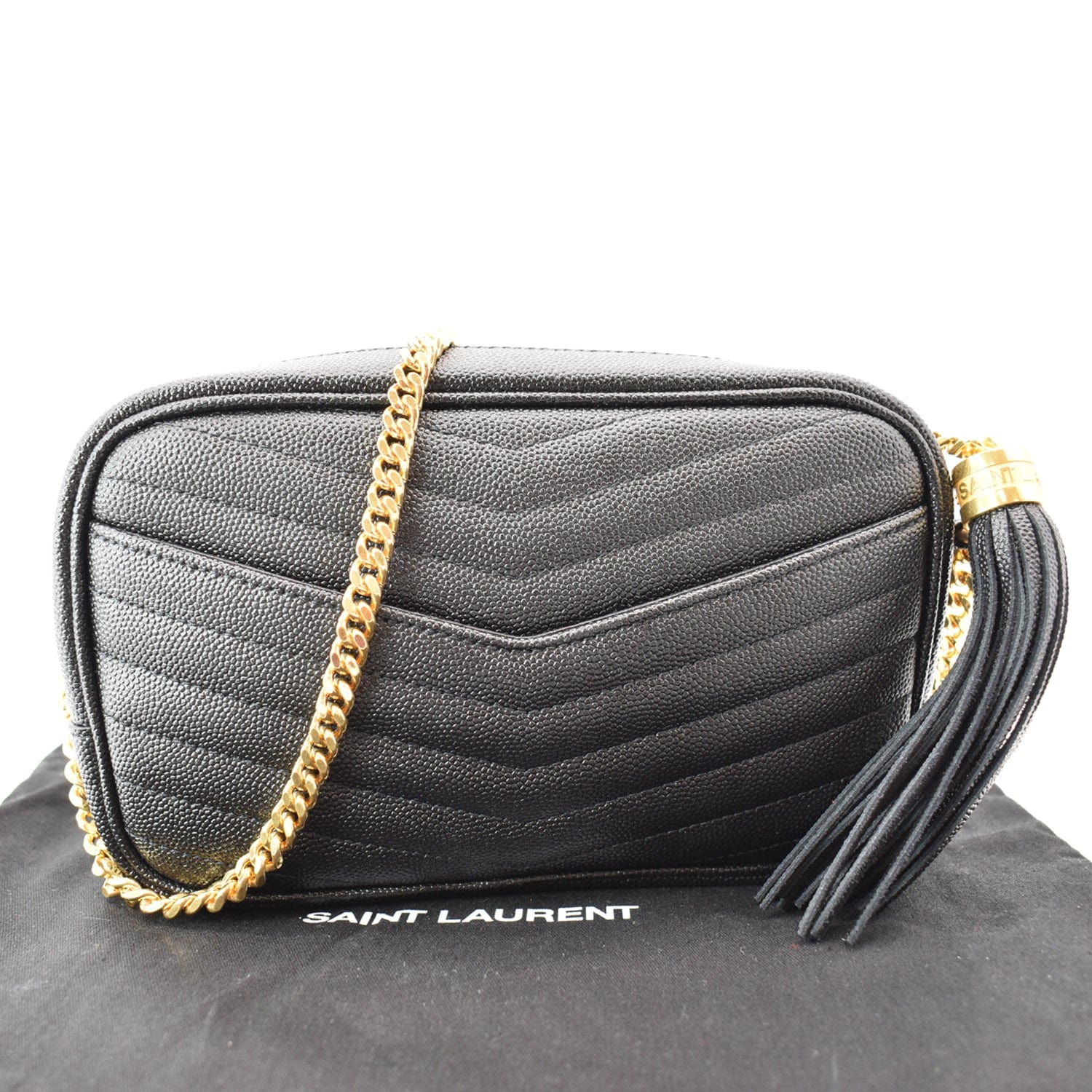 Saint Laurent 87 Quilted-leather Clutch Bag in Black