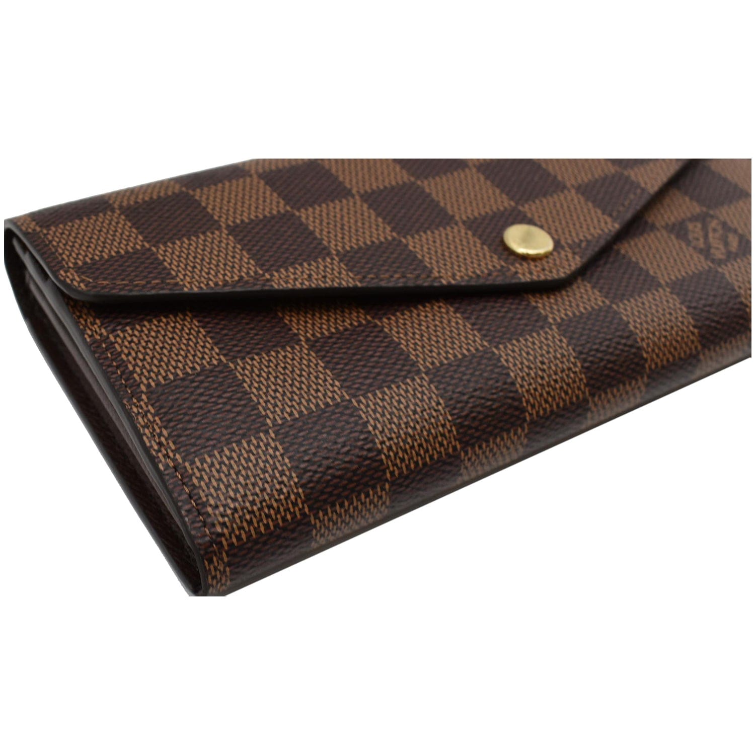 LV Portefeuille Sarah Wallet Damier Ebene Coated Canvas with Leather and  Gold Hardware #OKYS-5 – Luxuy Vintage