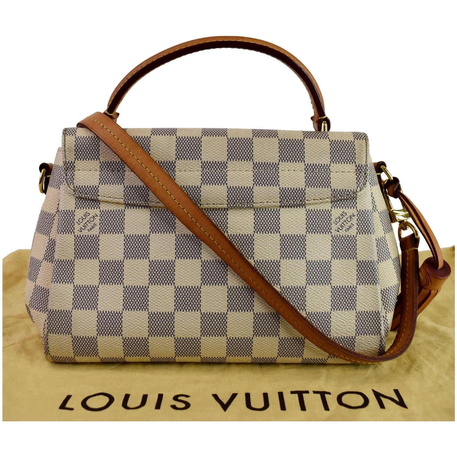 Louis Vuitton Croisette White Damier Azur Canvas Shoulder Bag - MyDesignerly