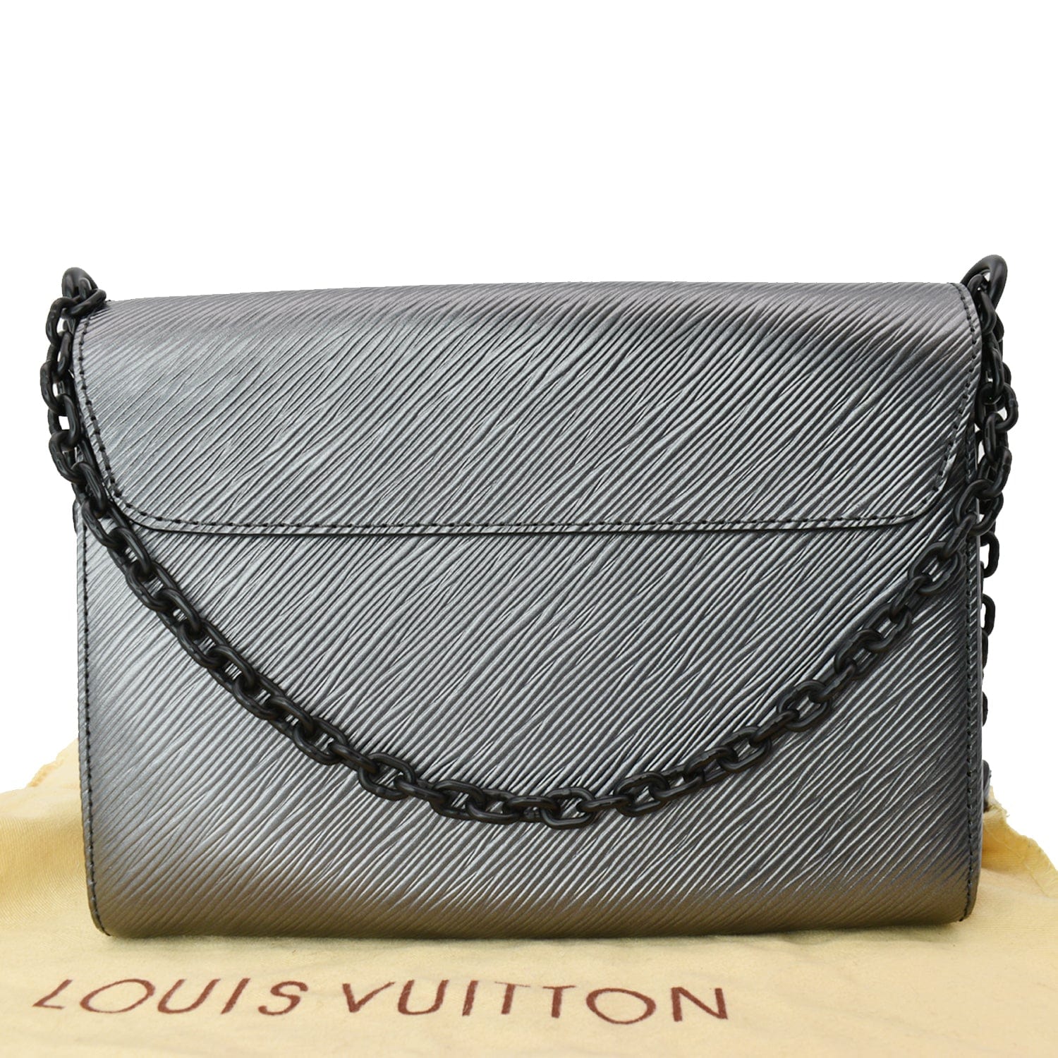 Louis Vuitton Grey Leather Epi Twist MM Bag with Moonstone Logo For Sale at  1stDibs