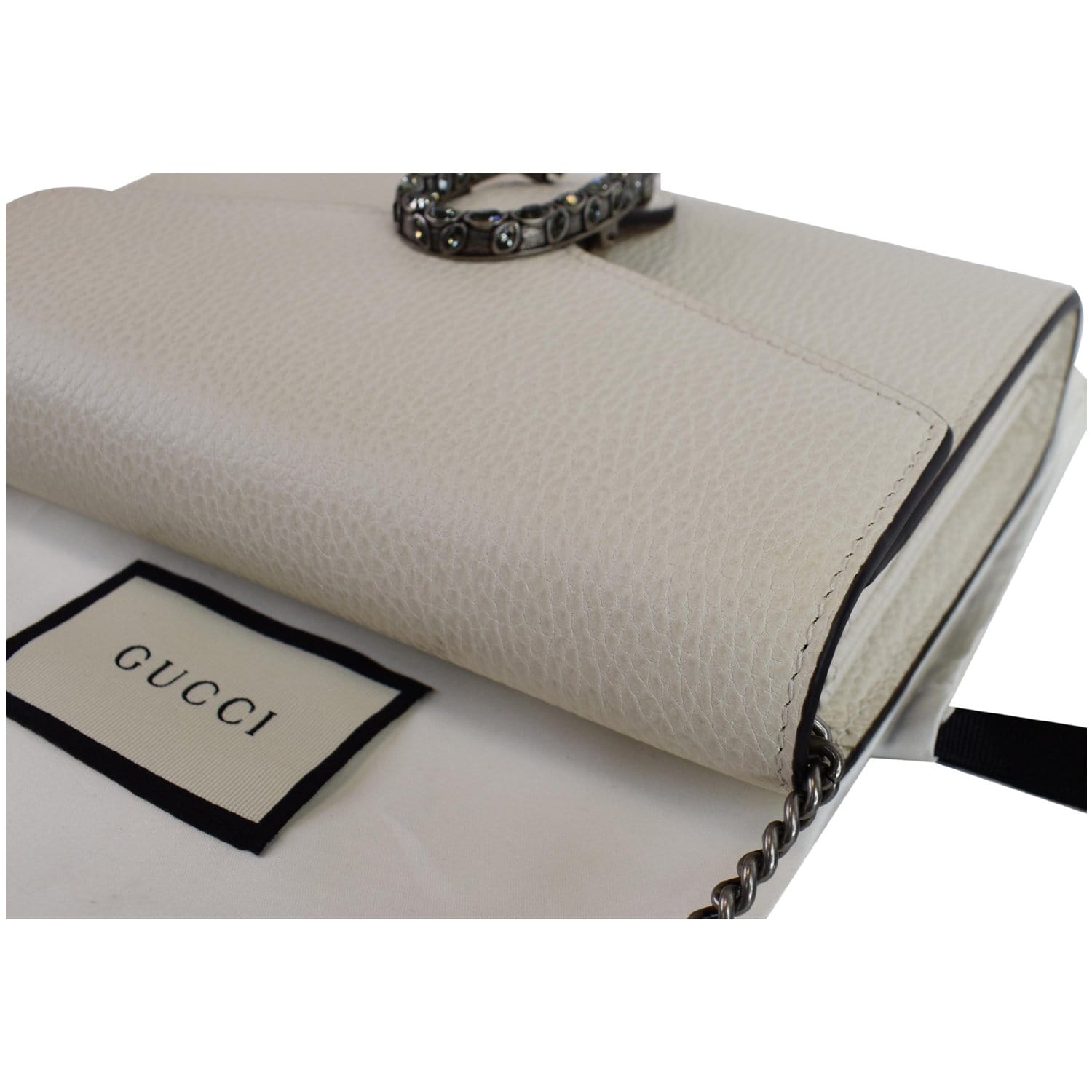 Gucci Dionysus Mini Chain Wallet in White