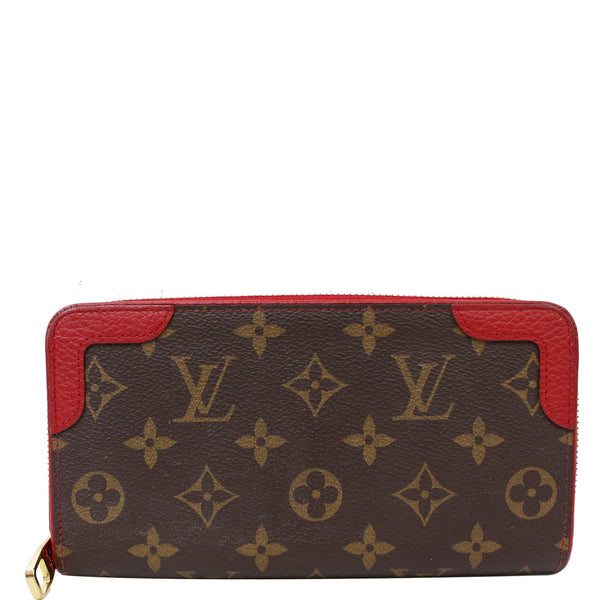 LOUIS VUITTON Retiro Monogram Canvas Zippy Wallet Cerise Red