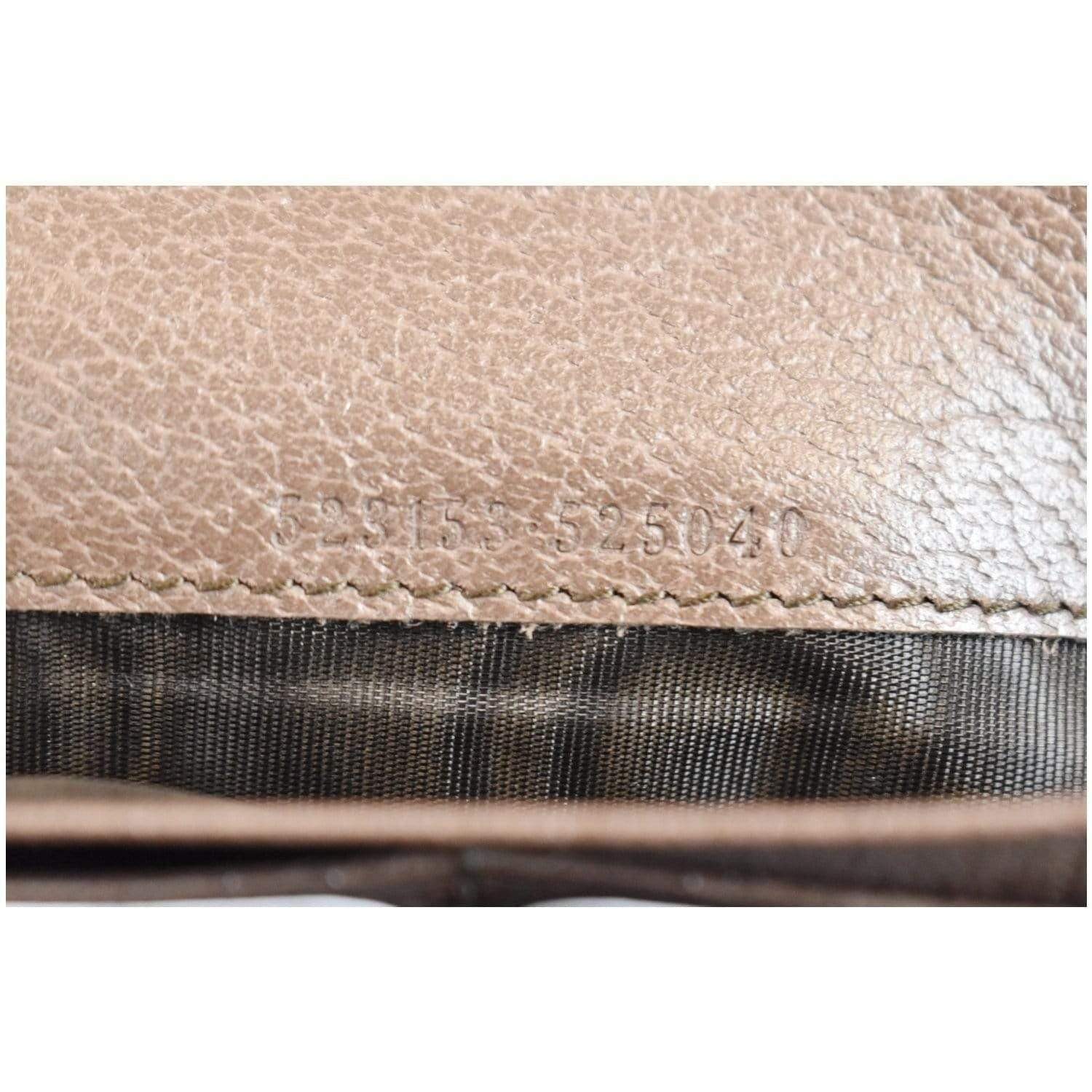 Authenticated Used Gucci GUCCI Ophidia GG Continental Beige 523153 Bifold  Long Wallet Ladies Supreme 