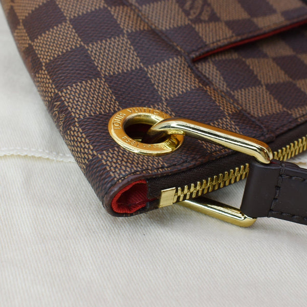 LOUIS VUITTON South Bank Besace Damier Ebene Crossbody Bag Brown