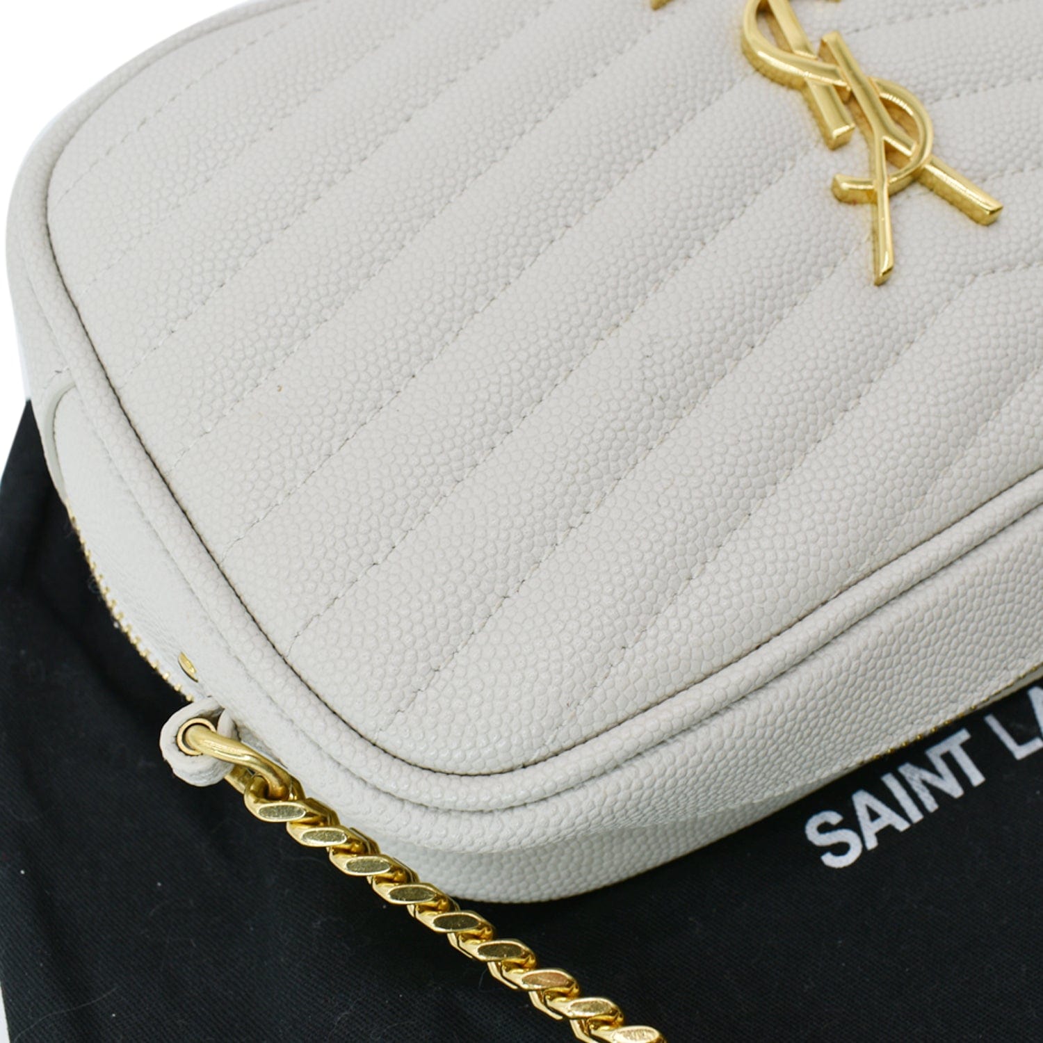 Saint Laurent White Mini Lou Bag