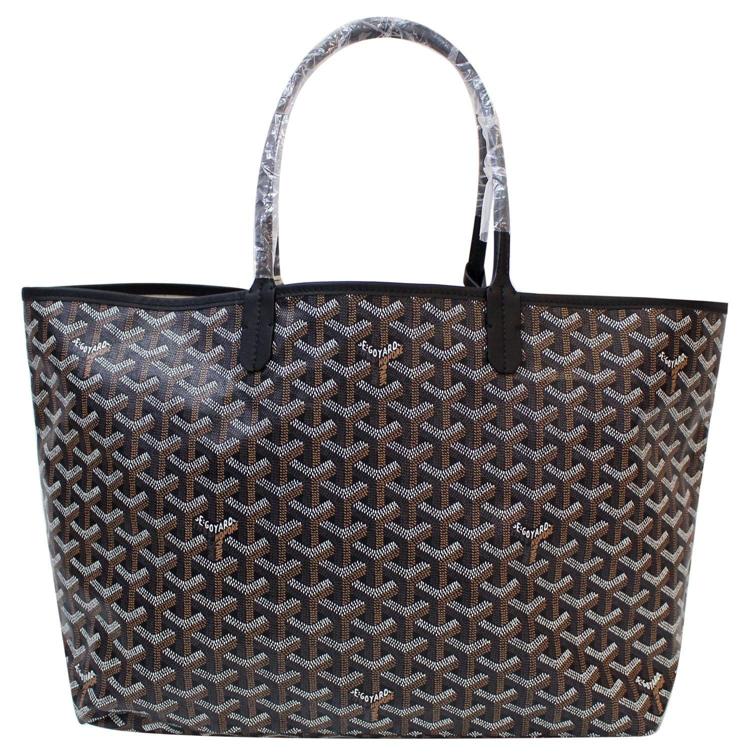 GOYARD Saint-Louis PM Tote Bag Black Used Beautiful with Pouch