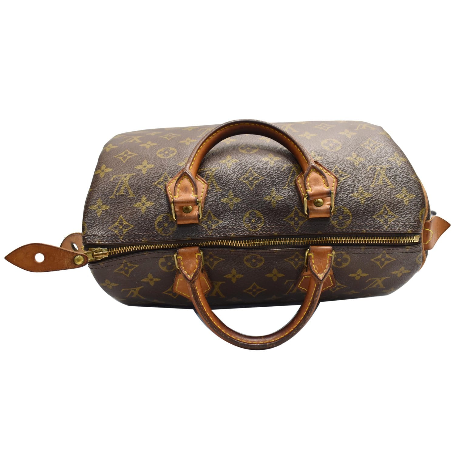 Speedy cloth handbag Louis Vuitton Brown in Fabric - 25481068