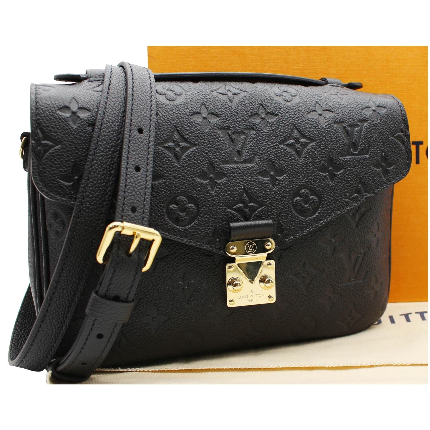 Louis Vuitton Pochette Metis Bag Empreinte Leather Black ref