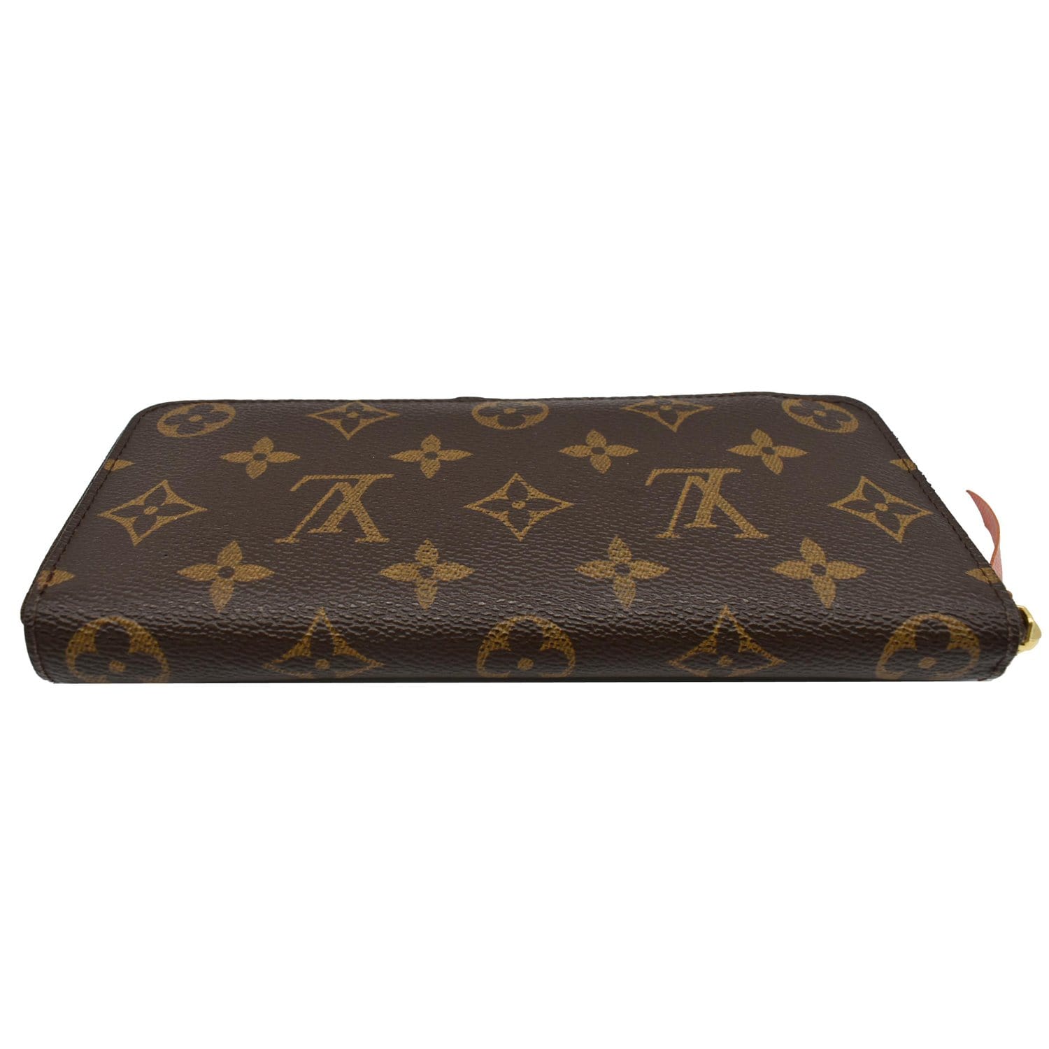 Clemence Damier Zippy Wallet in Coated canvas, Gold Hardware