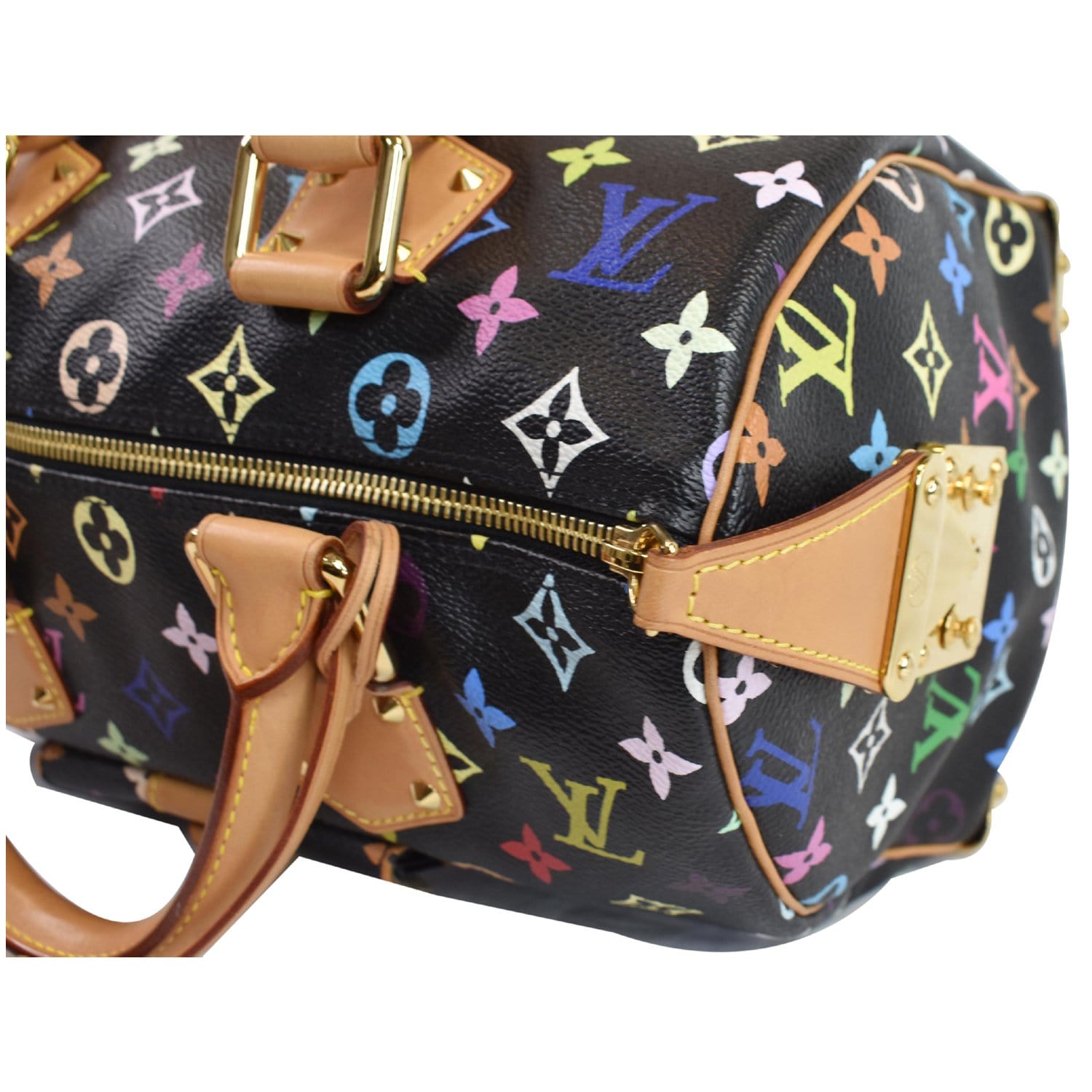 Speedy leather handbag Louis Vuitton Multicolour in Leather - 21039971