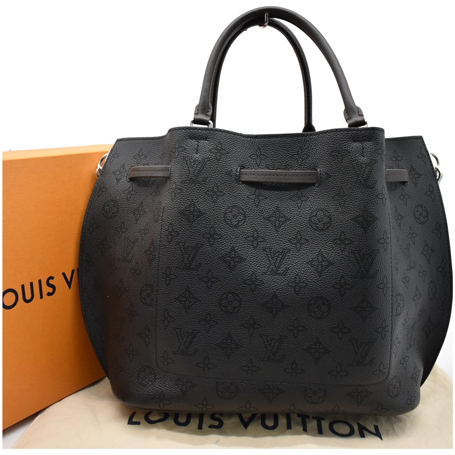 Louis Vuitton Black Monogram Mahina Girolata Bag - Yoogi's Closet