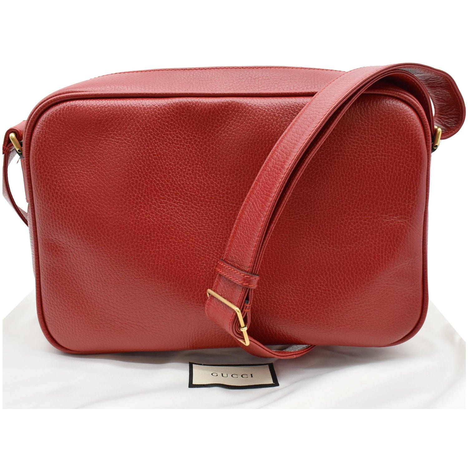 2017 Gucci Hibiscus Red Calfskin Leather Signature Padlock Shoulder Bag at  1stDibs