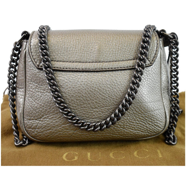 Gucci GG Soho Tassel Chain Leather Shoulder Bag Gray view