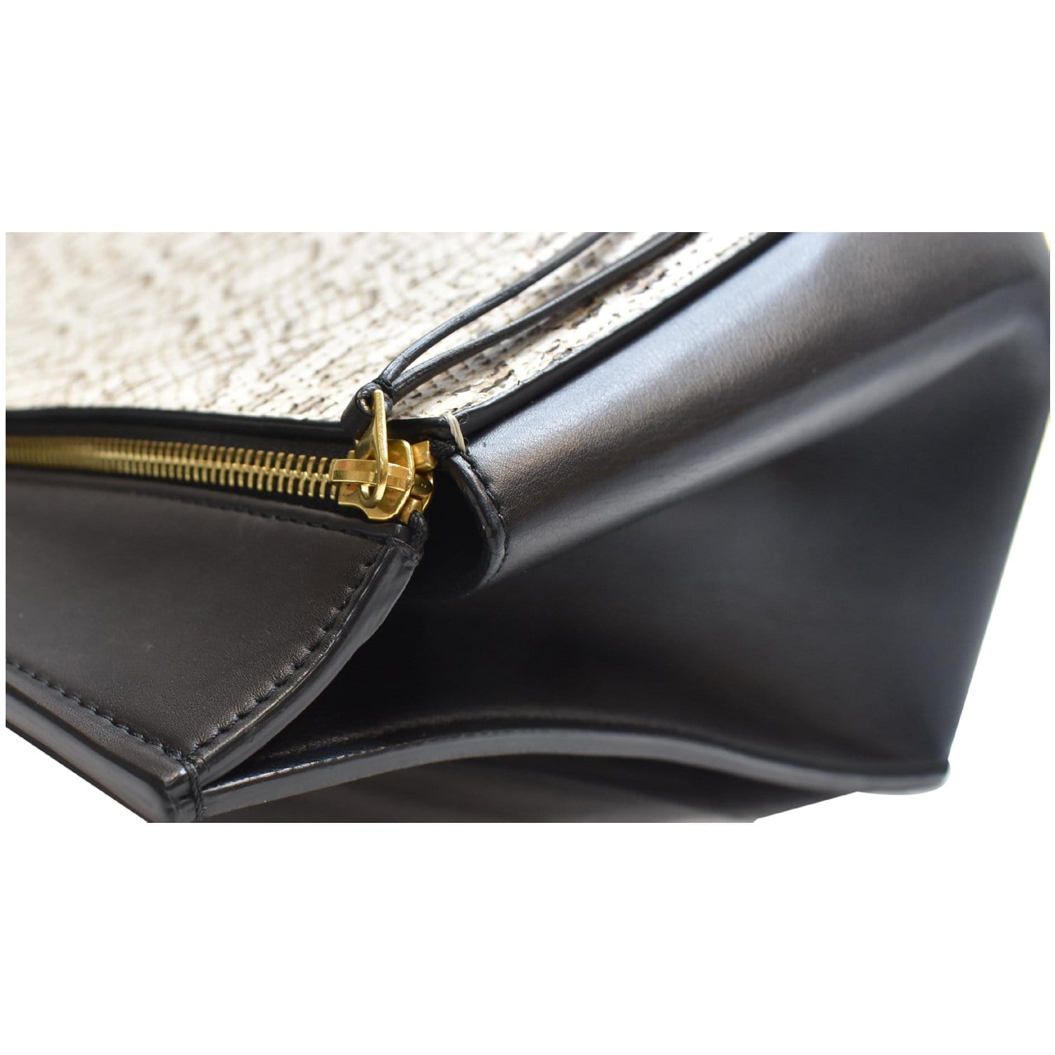celine black patent leather clutch bag