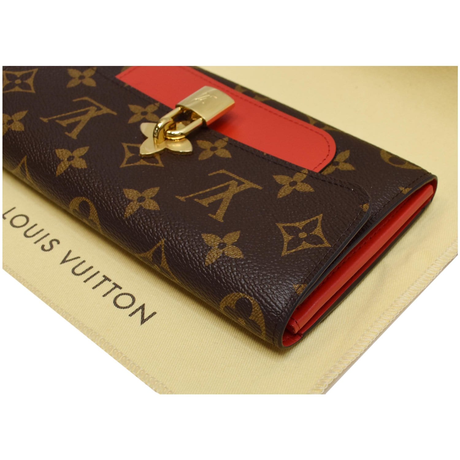 Louis Vuitton Red Monogram Coated Canvas Flower Wallet QJA51J5VRB000