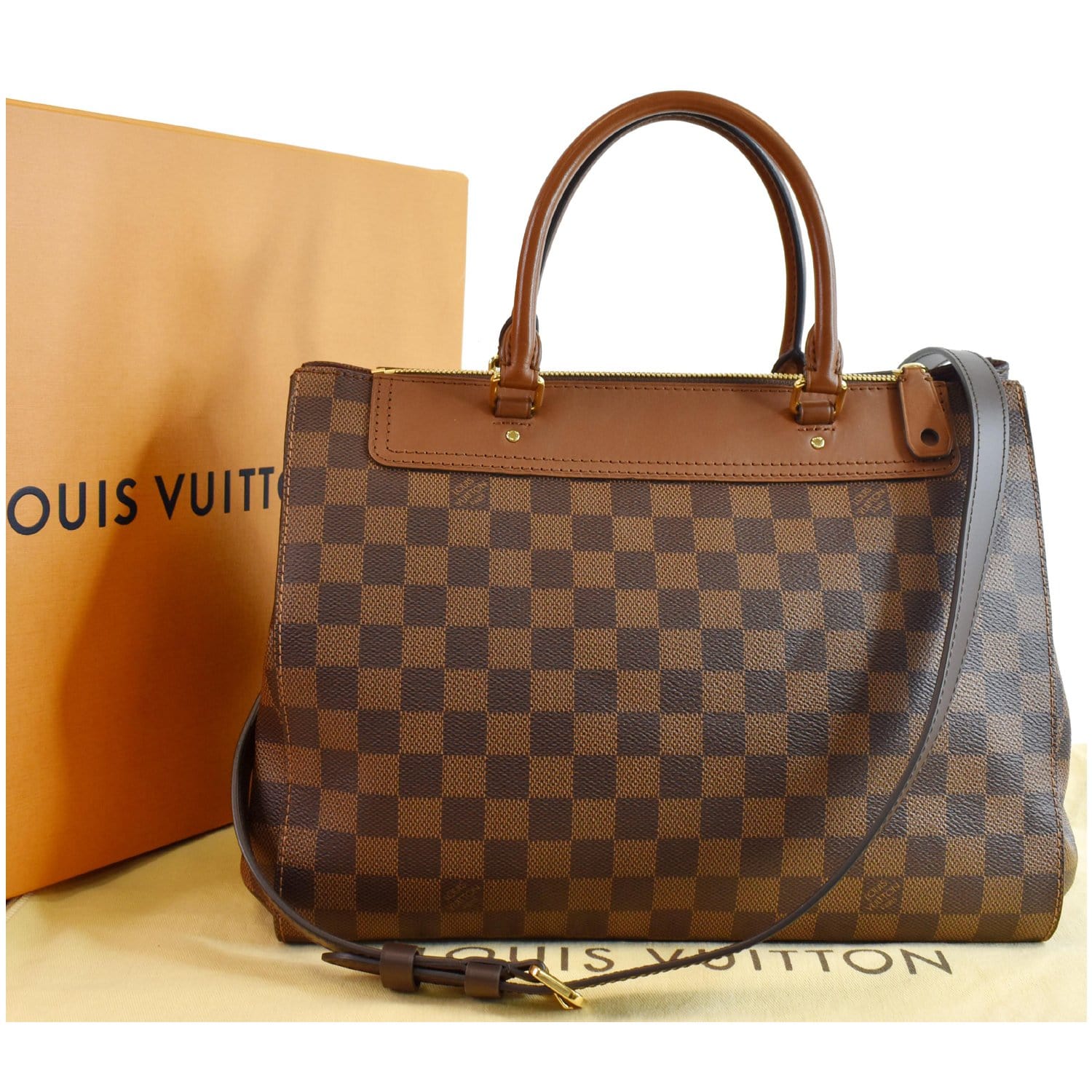 Louis Vuitton Greenwich Damier Ebene Top Handle Bag on SALE