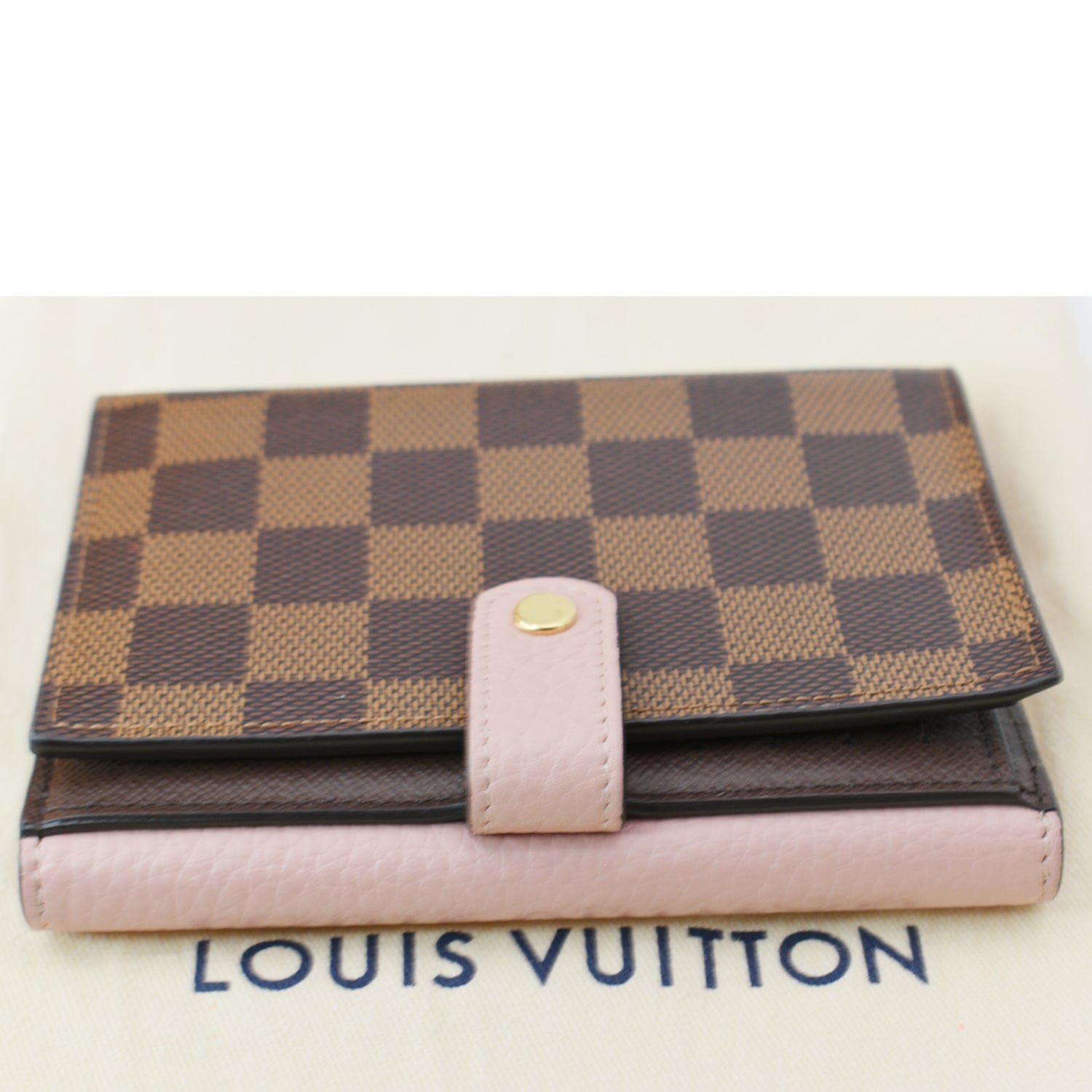 Louis Vuitton Clémence Wallet Rose Ballerine Damier Azur