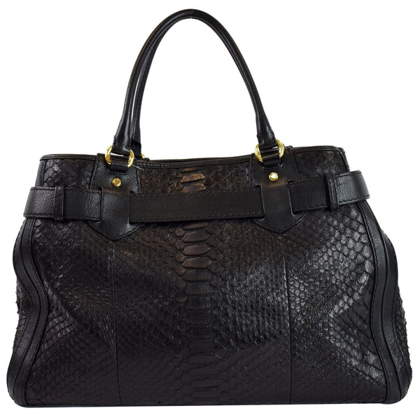 GUCCI Large GG Running Python Tote Bag Black 247179