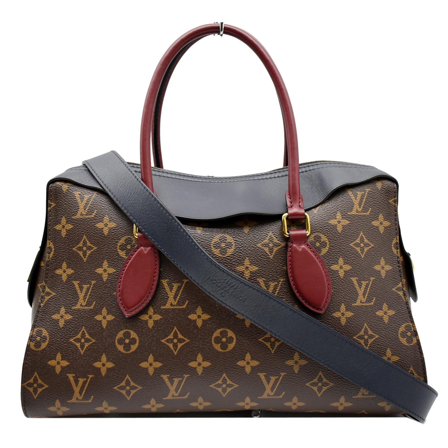 Louis Vuitton Brown Monogram Tuileries Besace Leather Cloth Pony