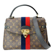 LOUIS VUITTON Georges MM Monogram Canvas Shoulder Bag Brown