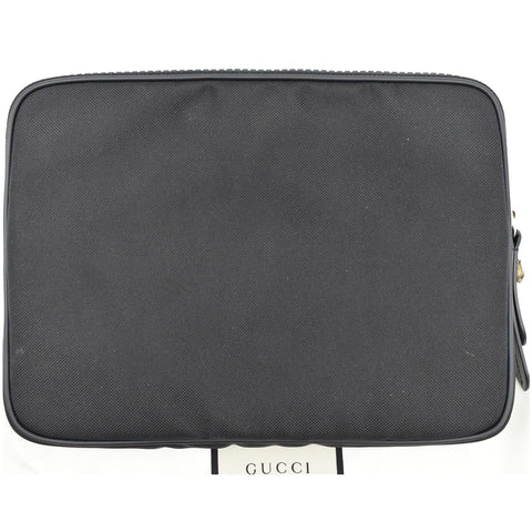 GUCCI Butterfly Techno Embroidered Canvas Tech Case Black 473883