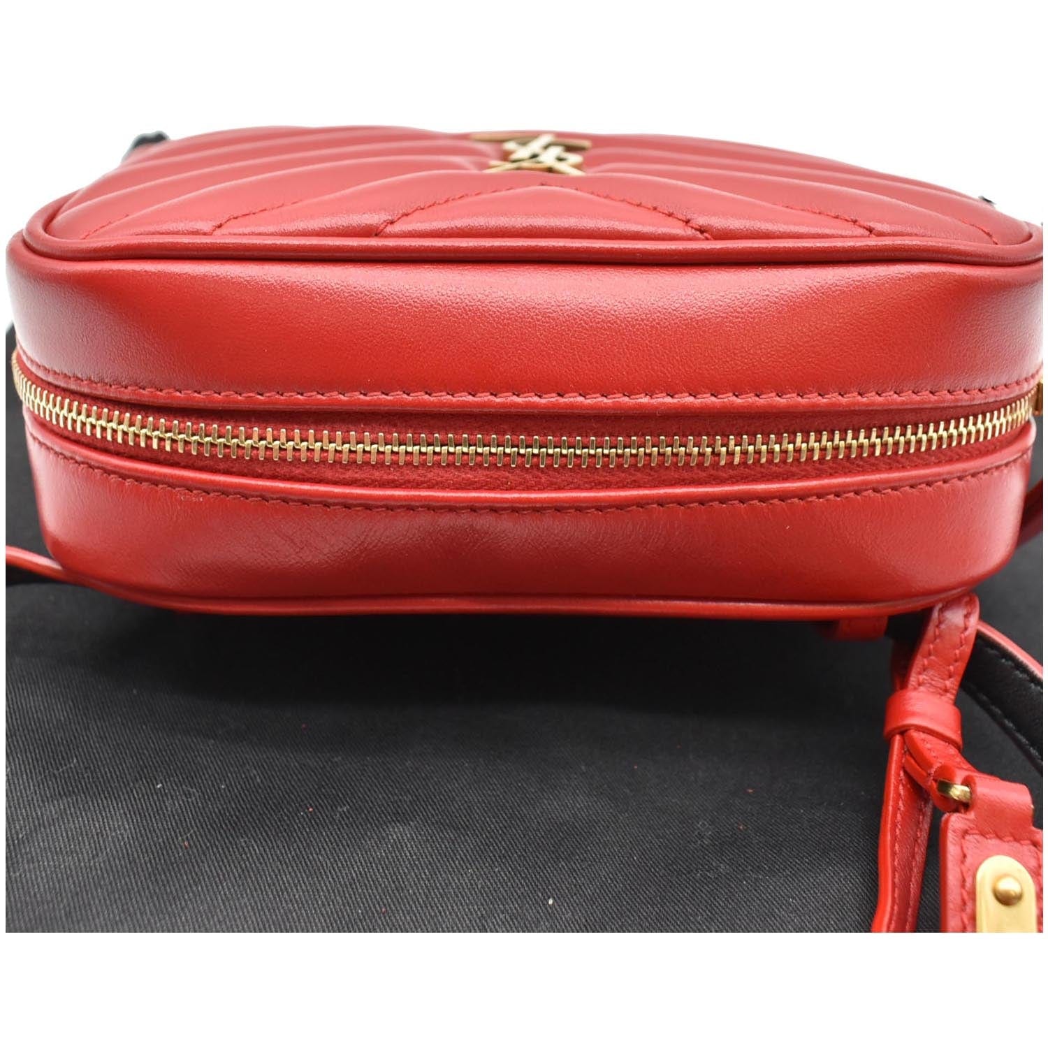 Saint Laurent Red Leather Monogram Lou Belt Bag ref.659419 - Joli Closet