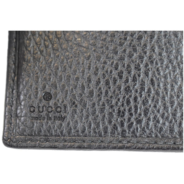 Gucci French Flap Leather Wallet Black made in Italy